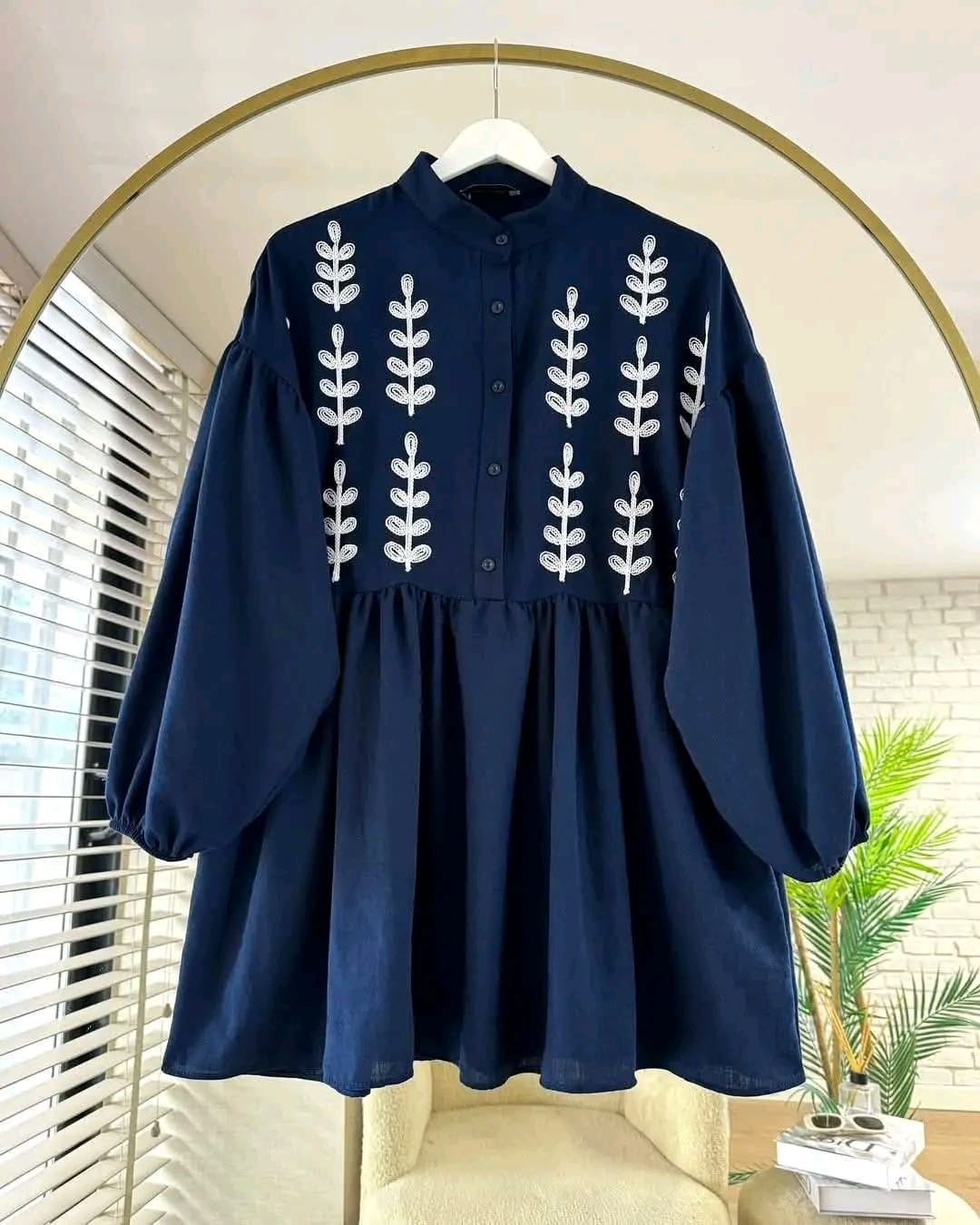 এলিগেন্ট এমব্রয়ডারি মাইক্রো বাটার ওয়ান পিস