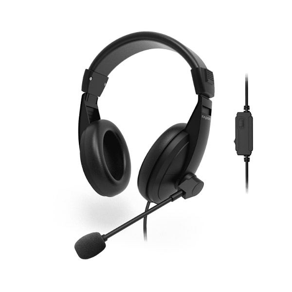 Rapoo H150S ইউএসবি স্টেরিও হেডফোন – কালো